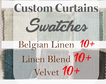 Fabric swatches for custom curtains, custom drapes linen swatches, curtain fabric velvet curtain swatches, free drapery calculator sheet