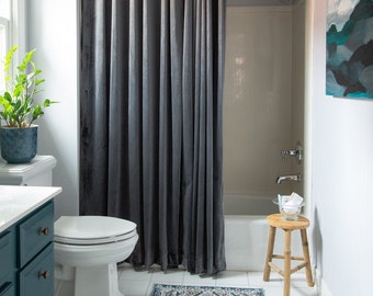 Velvet Shower Curtain, Custom Made to Fit, Waterproof Liner Option, Custom Shower  Curtain Extra Long Extra Wide 
