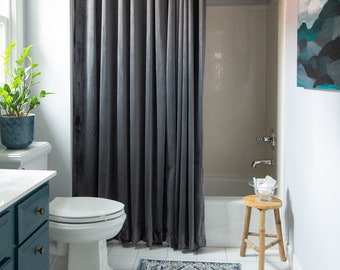 Long Shower Curtain Over 70 Customizable Or Handmade Options Etsy