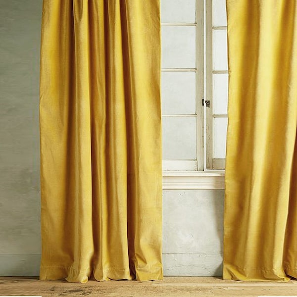 Yellow Curtains - Etsy
