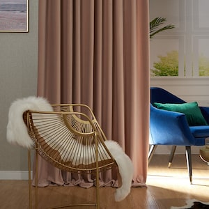 Pair of Simon Pink Velvet Curtains, Silky Velvet Curtains, Living Room Velvet Curtains, Custom Curtains