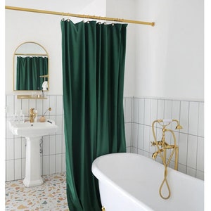 Velvet Shower Curtain, Custom Made to Fit, waterproof liner option, Custom Shower Curtain extra long extra wide
