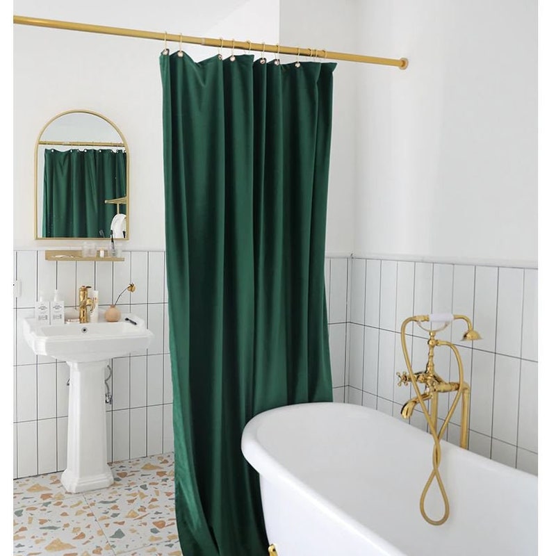 Extra Long Shower Curtain - Etsy
