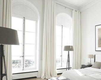 White Curtains Etsy