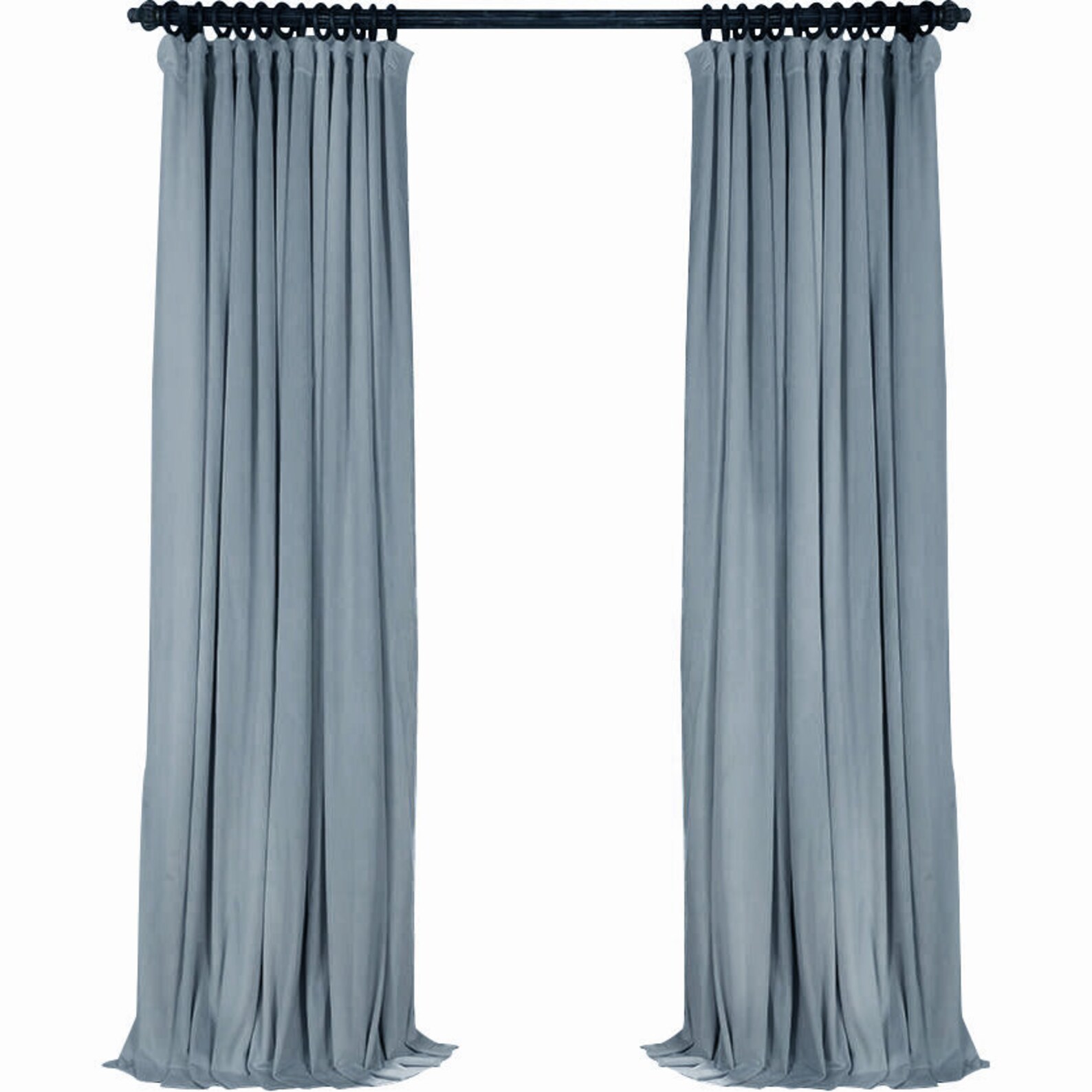 Pair of Baby Blue Velvet Curtains Bedroom Velvet Curtains Etsy UK
