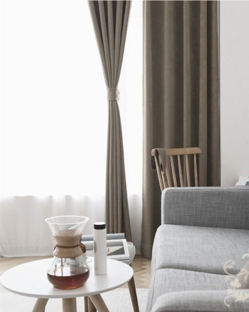 Pair of Grey Brown Curtain Panels Custom Curtains Custom - Etsy
