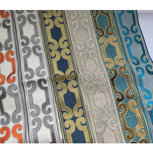 Decorative Fabric Trim for Curtains, Embroidery Decorative Trim, 3" wide, 7.5cm wide, 60A-2