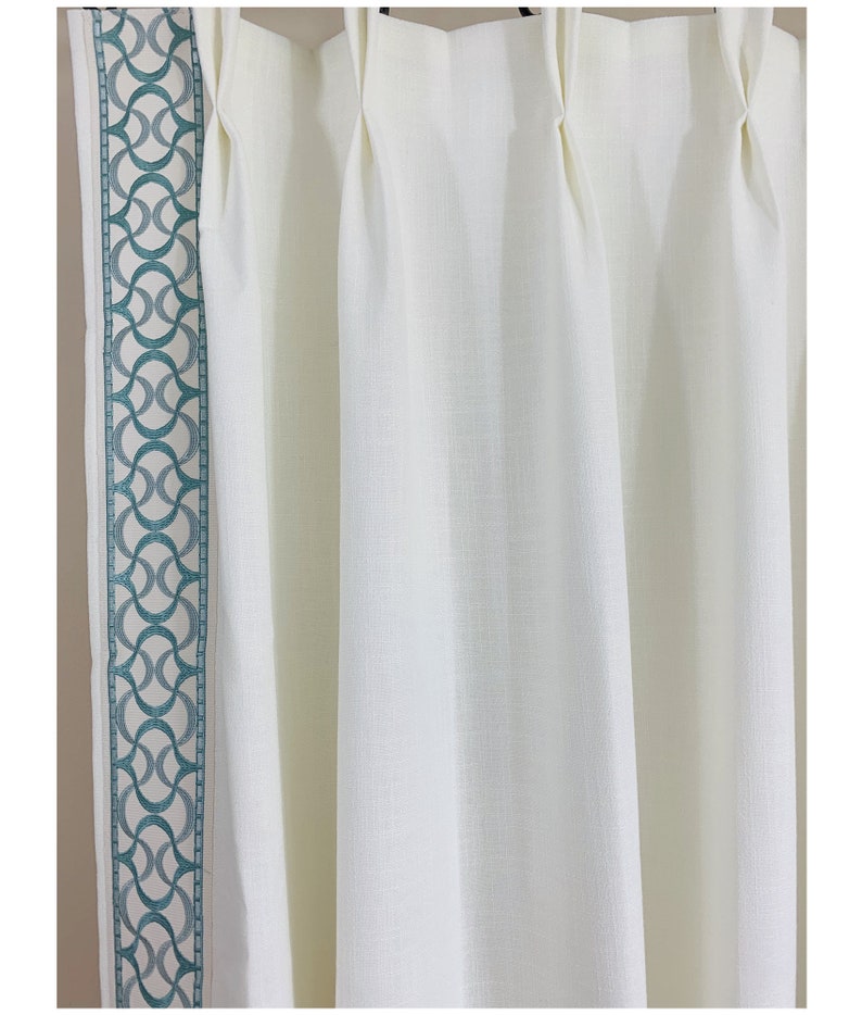 Curtains with Decorative Trims Custom Draperies with Border Etsy Italia