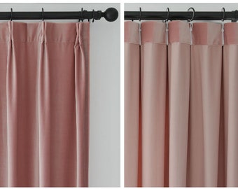 Hopelijk veer Schilderen Pair of Velvet Rose Pink Curtains Velvety Dusty Pink Drapery - Etsy Denmark