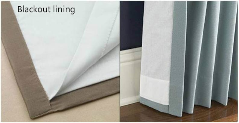 Blackout Curtain Lining Full Privacy Protect Your Curtain Etsy