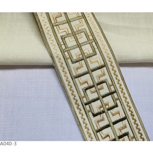 Decorative Fabric Trim for Curtains, Embroidery Decorative Trim, 3.5" wide, 9cm wide, 040-3