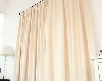 Creme Vorhänge, Creme Panels, Fenstervorhänge, Leinenvorhänge, benutzerdefinierte Vorhänge, benutzerdefinierte Vorhänge