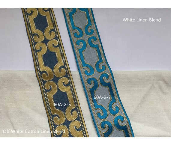Vintage Silk Jacquard Embroidered Trim 7.5cm Vintage Silk Jacquard Embroidered Trim 7.5cm