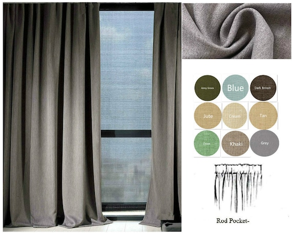 Custom Curtains Custom Drapes High Quality Solid Curtain Etsy