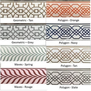 Drapes with Ribbon Trims, Add Fabric TRIM To your Drapes, Curtains, Drapery Banding, upscale designer draperies, 3" wide, 8cm wide Trim