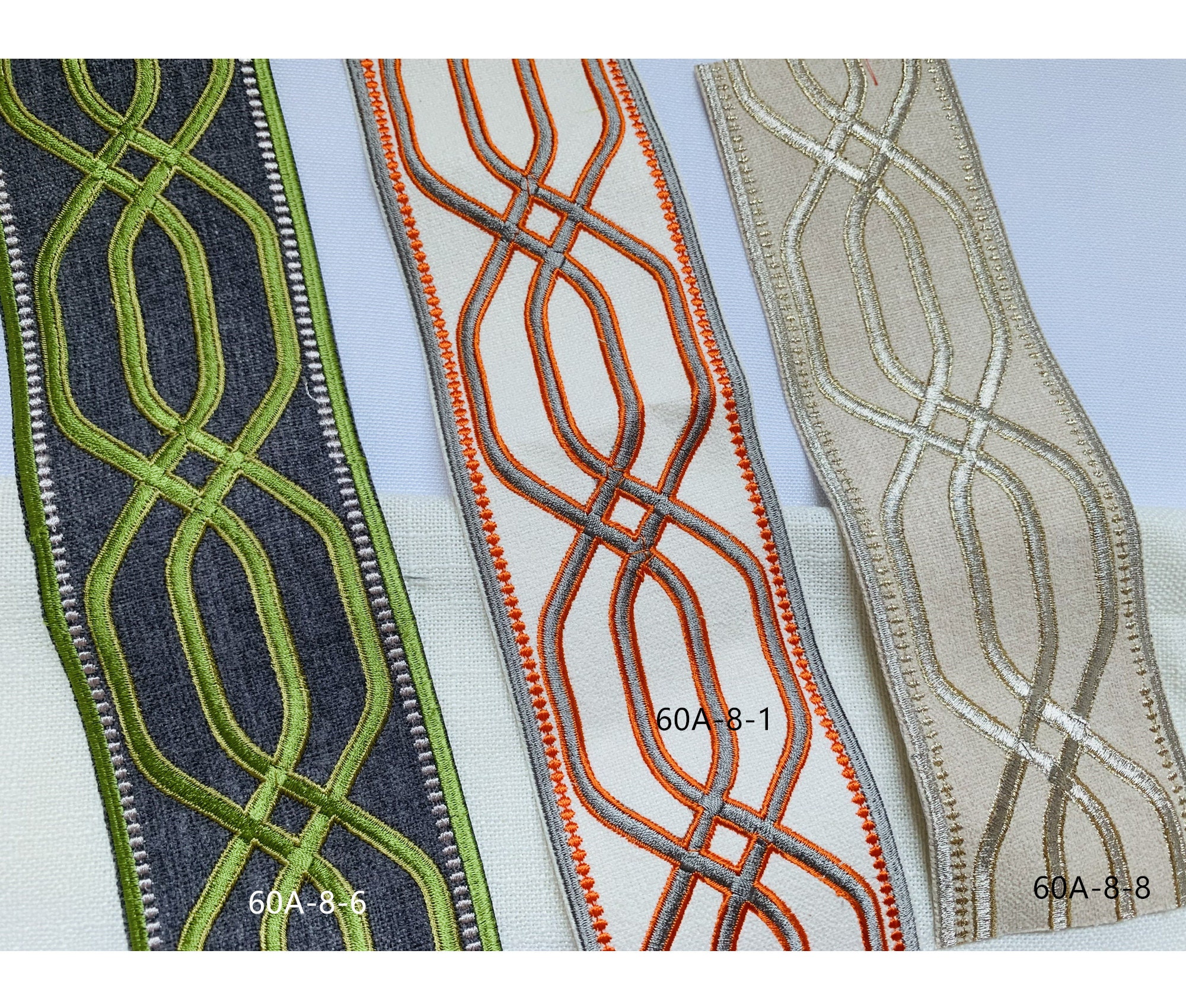 Decorative Fabric Trim for Curtains, Embroidery Decorative Trim, 3