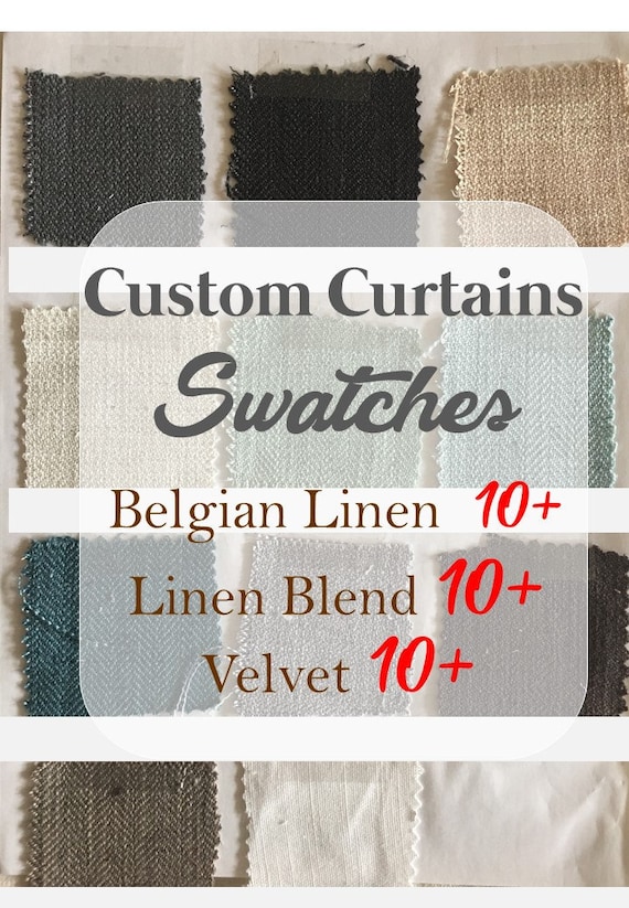 Fabric Swatches For Custom Curtains Custom Drapes Linen Etsy