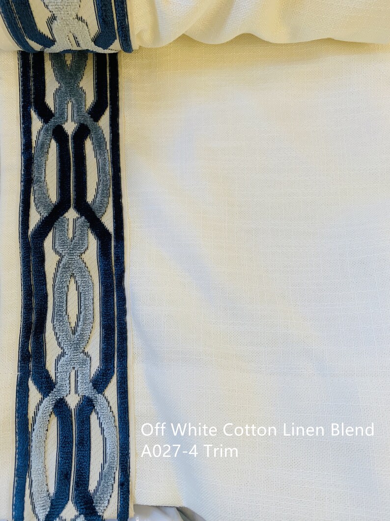 Curtains With Decorative Trims Custom Draperies With Border Etsy
