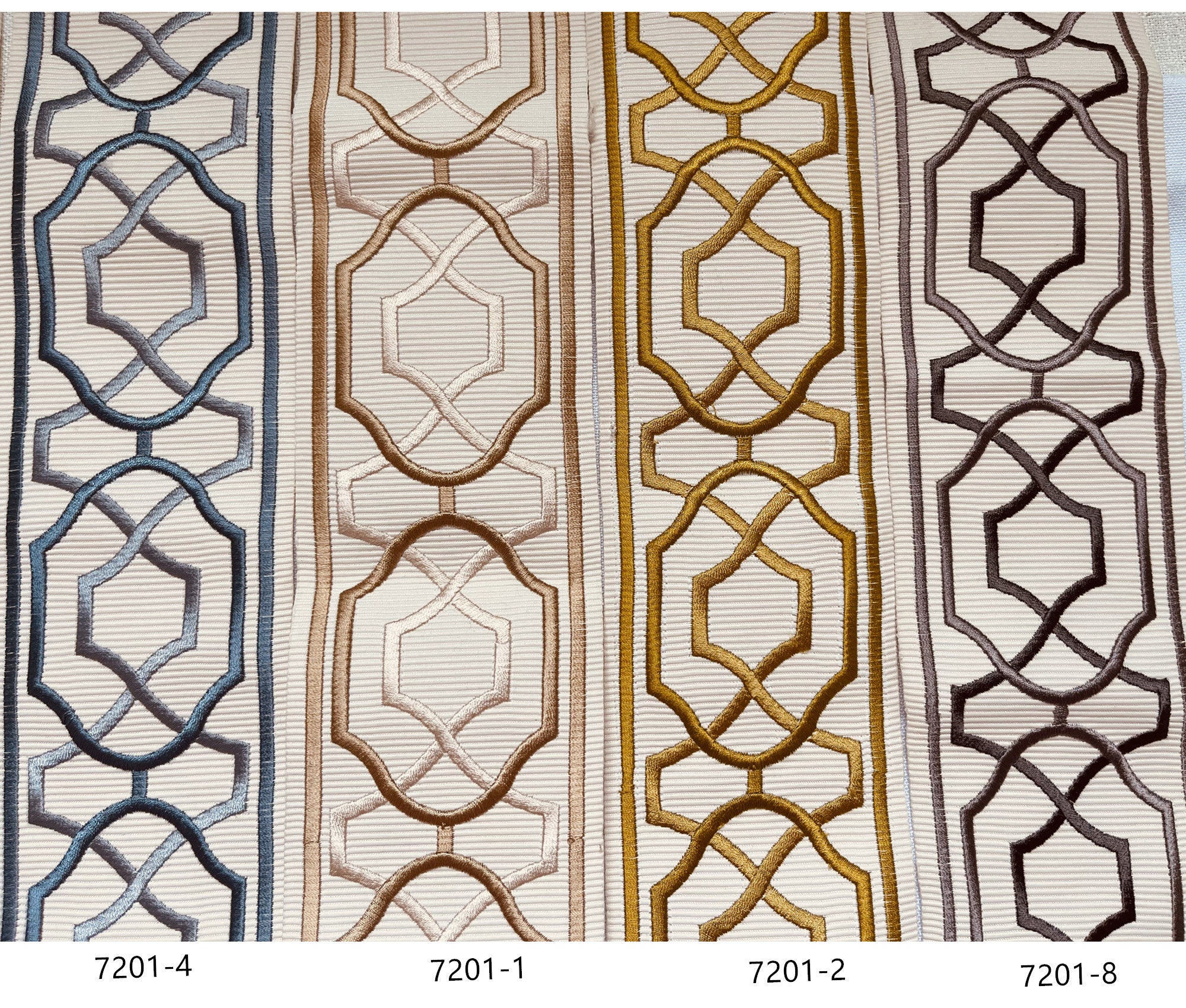 Hectagon Design Hectagon Trim for Curtains, Shams, Fabric Curtain Trim, Upscale ...