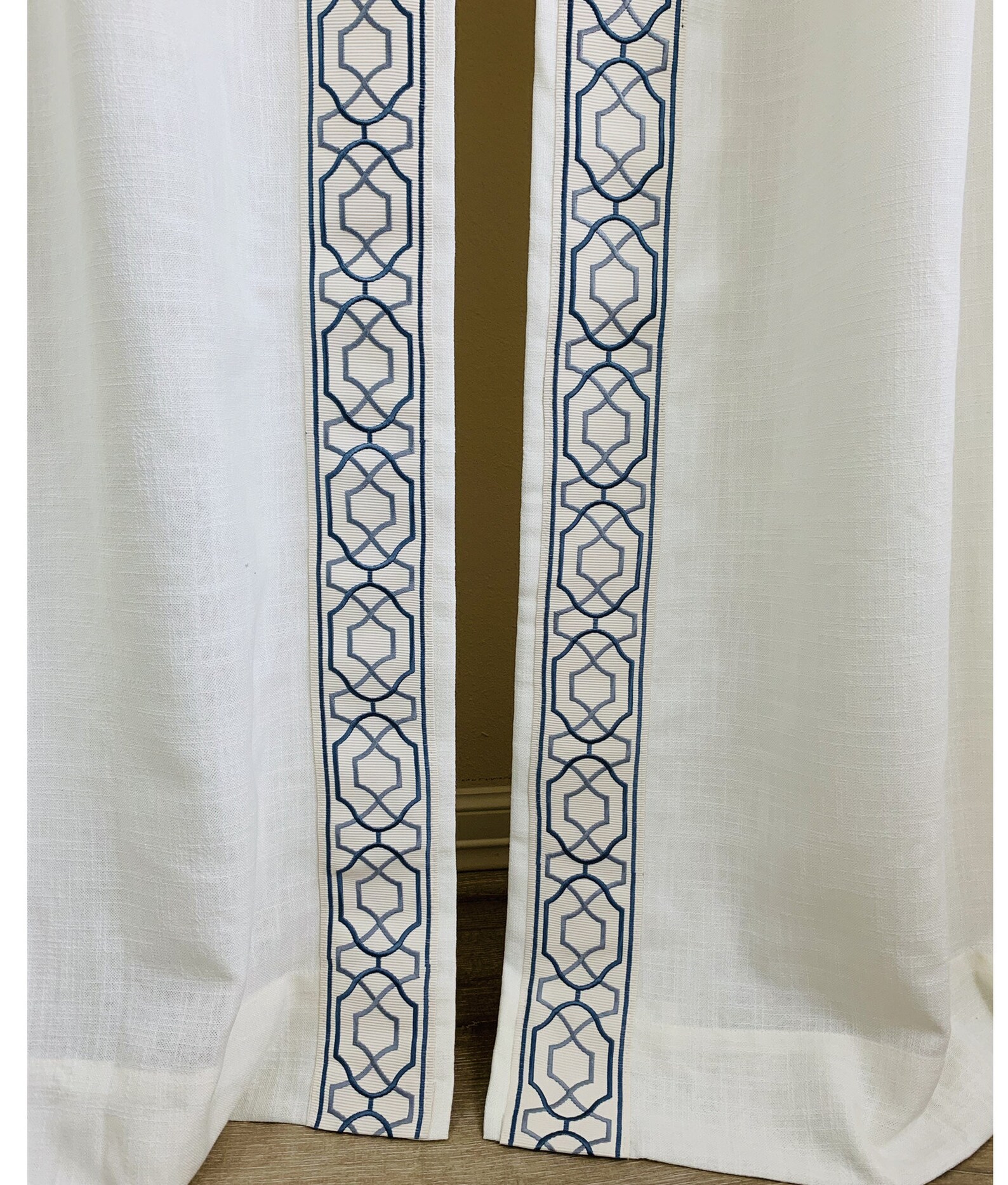 Curtains With Ribbon Trims, Custom Draperies With Border Trim, Made to ...