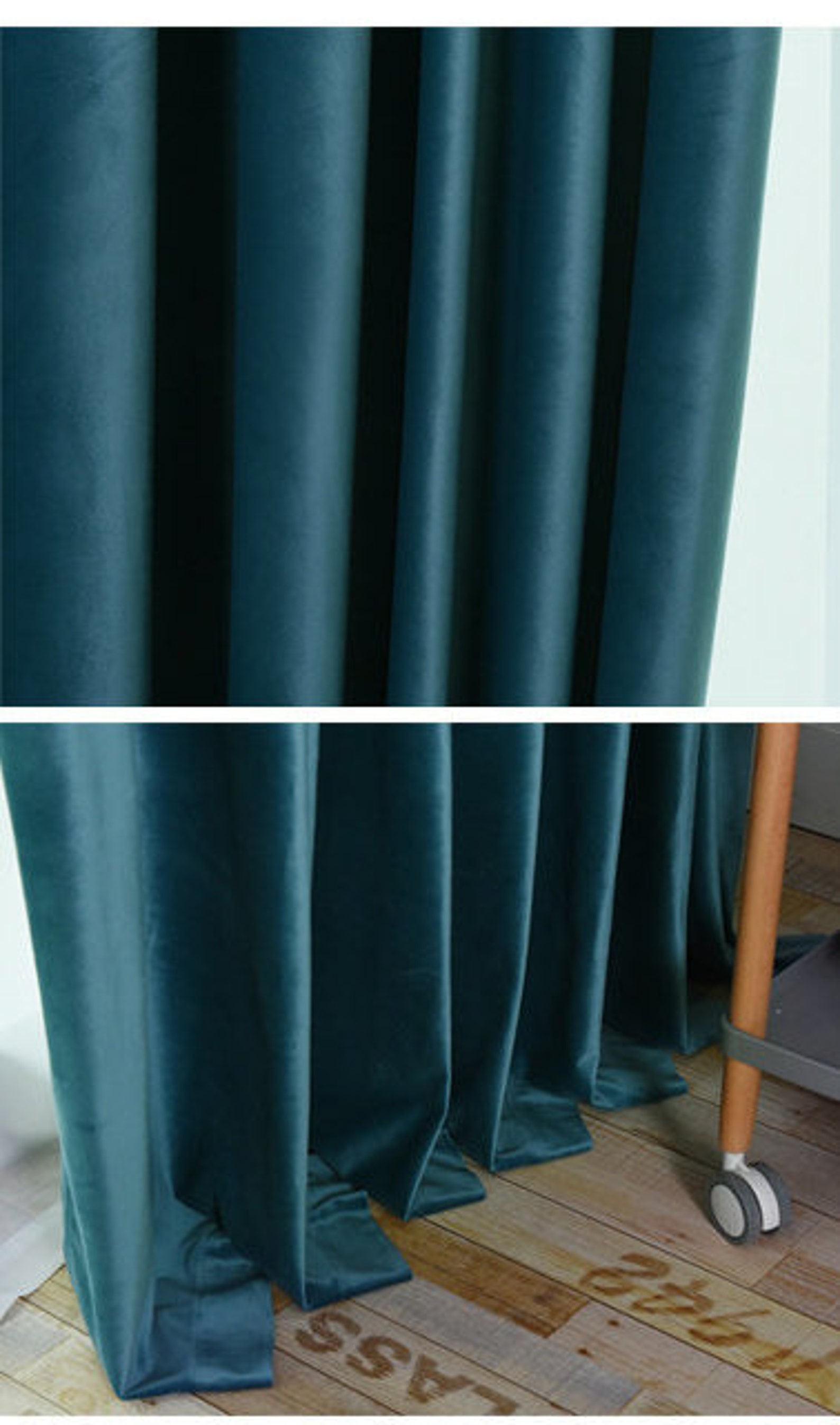 Pair of Peacock Blue Velvet Curtains Bedroom Velvet Curtains - Etsy