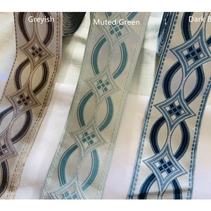 Drapes with Ribbon Trims, Add Fabric TRIM To your Drapes,3" wide, 8cm wide Trim, Ready to ship.