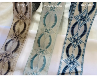 Drapiert mit Ribbon Borten, Stoff TRIM zu Ihren Vorhängen hinzufügen, 3 "breit, 8 cm breit trimmen, bereit zu versenden.