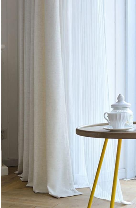 White Curtain Panels White Drapes Custom Curtains Off White Etsy