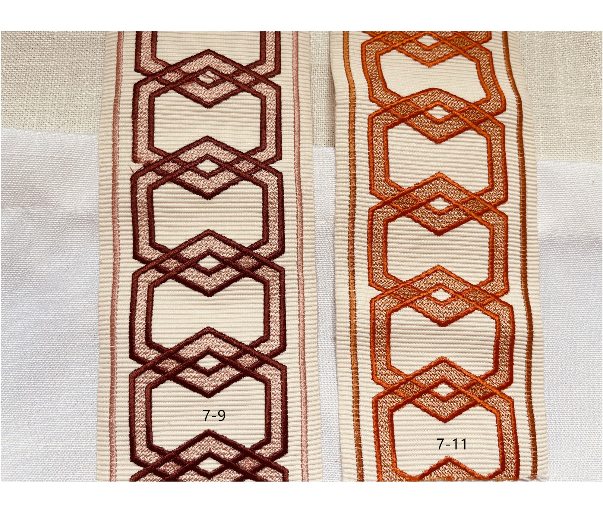 Hectagon Design Hectagon Trim for Curtains, Shams, Fabric Curtain Trim, Upscale ...