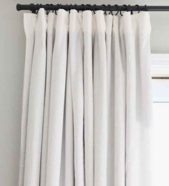 Sale 20 Off Pair Of Pearl White Blackout Curtains 2 Panels Etsy