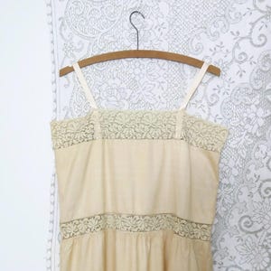 Antique 1920s Cream Silk Lace Romper Playsuit Step In Lingerie