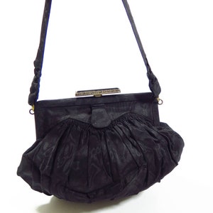 Antique 1800s 1900s Victorian Black Evening Bag Purse handbag