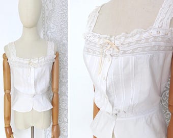 キャミソール、エドワード朝時代のコルセットカバー 1900 年代 - Etsy 日本
