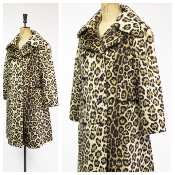 Original Vintage 1960s Leopard Print "Safari" Faux