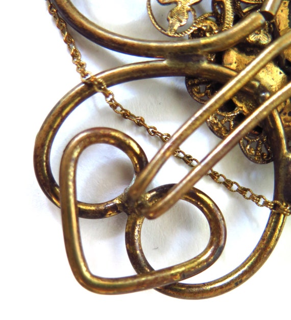 Antique Victorian Style Brass Photo Image Pendant… - image 7
