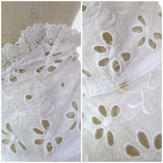 Antique 1900s 1910s Victorian White Embroidered C… - image 10