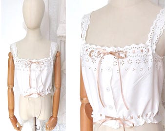 1920年代のブラウス コットンネットトップ M - Etsy 日本