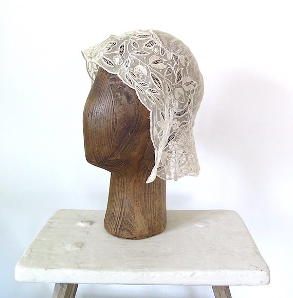 1900’s Edwardian Handmade Lace Cap Lace Original Edwardian Vintage Hats for Women for sale | eBay main image 3