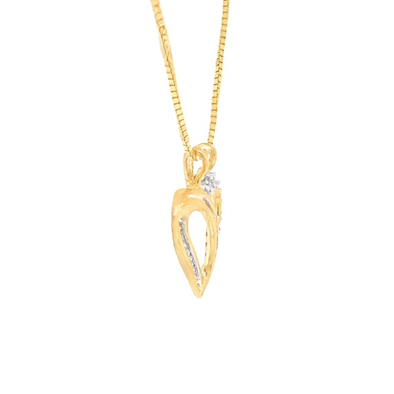 10kt Yellow Gold Heart with Diamonds - image 3