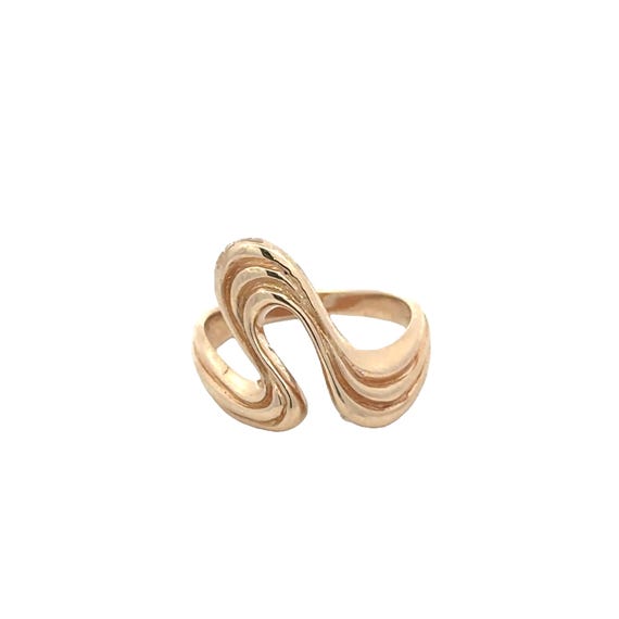 14kt yellow  solid gold customizable ring - image 1