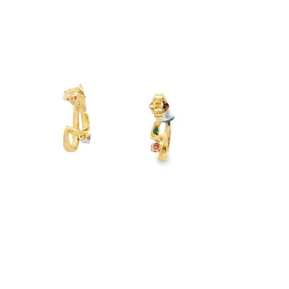 14kt yellow  solid gold  earrings - image 4