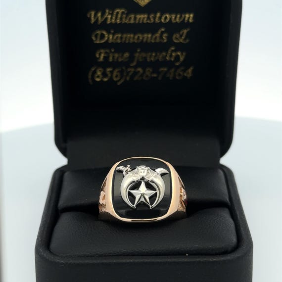 14kt  yellow solid gold  Shriners ring - image 9