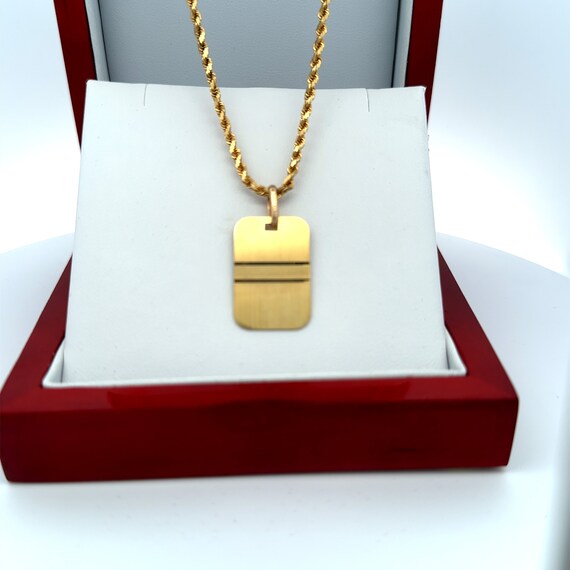 personalized engraved pendant 14kt yellow solid g… - image 3