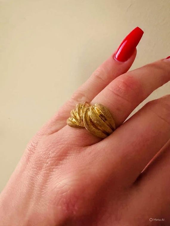 14kt solid yellow gold ring  vintage - image 7