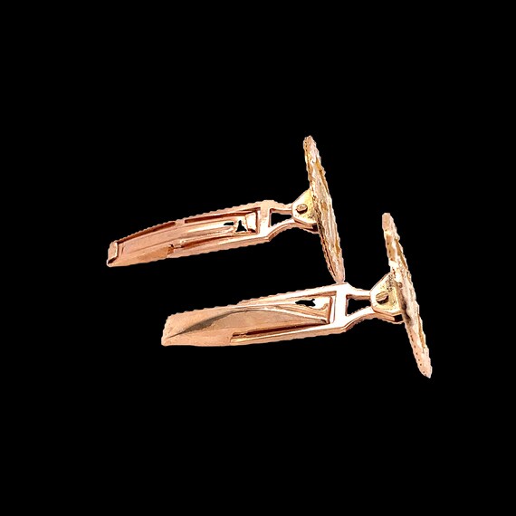 14KT Yellow solid Gold Cuff Links - image 4