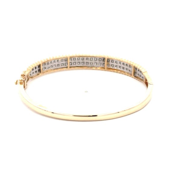 14kt yellow solid gold  diamond bangle bracelet - image 6
