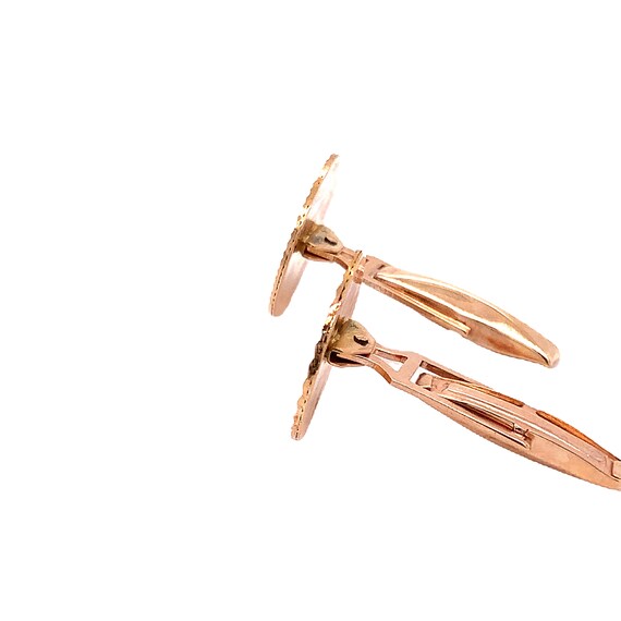 14KT Yellow solid Gold Cuff Links - image 2