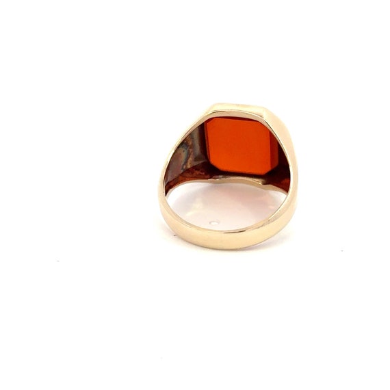 10kt yellow  solid gold ring vintage  Carnelian - image 4