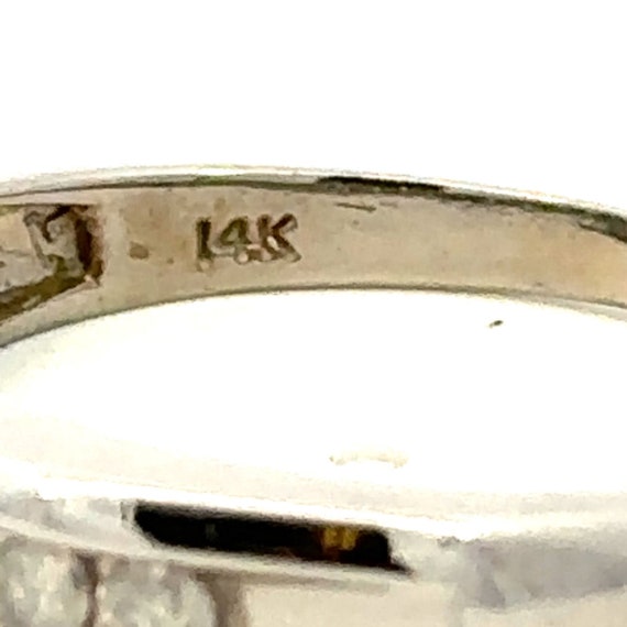 14kt white gold  ring  vintage  channel set - image 4