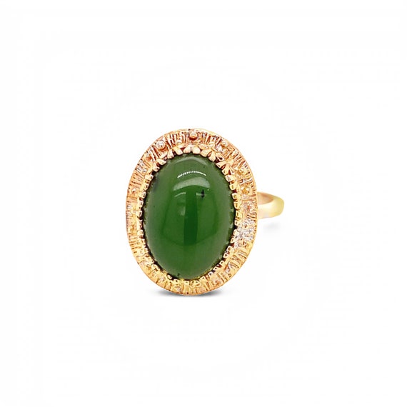 10kt Yellow Gold Jade Ring